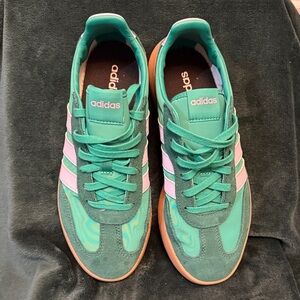 Adidas Green and Light Pink Sneakers